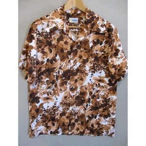 Vintage 70's Andrade Honolulu Hawaiian Shirt Size Medium Poly Loop Collar
